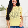Sunshine Vibes Open Knit Top - By Alexa Rae