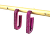 Ibiza Earrings - Liquid Metallic Ruby Kiss