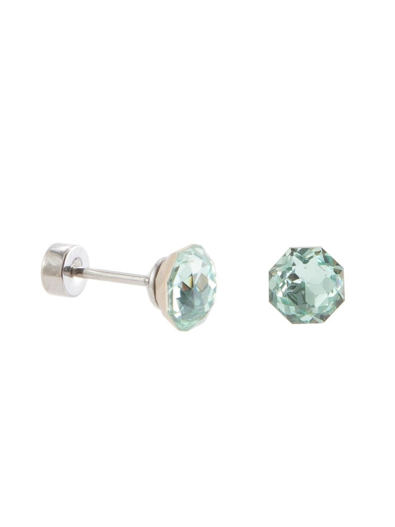 Prim Earrings Hexagon - Silver Spring Mist
