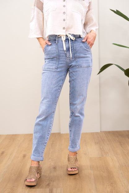 Judy Blue Walk It Out High Waist Vintage Double Cuff Jogger