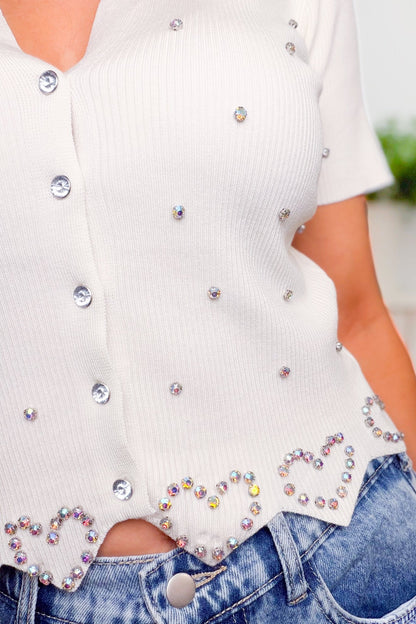 Thanks For Being You Top - White - By Alexa Rae