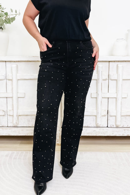 The Fancy Finish By Mica - Straight Jeans - Black Pearl - By Alexa Rae