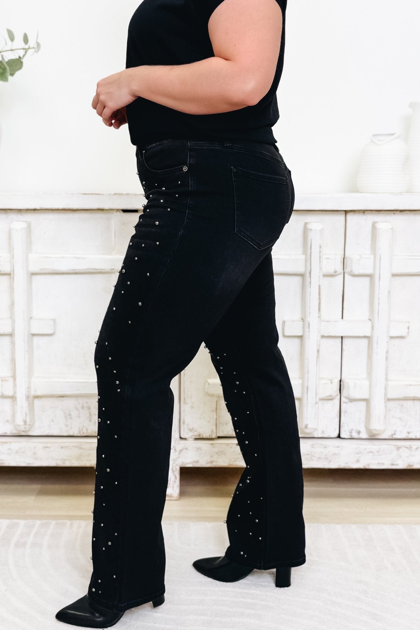 The Fancy Finish By Mica - Straight Jeans - Black Pearl - By Alexa Rae