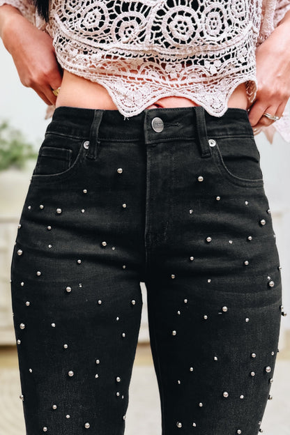 The Fancy Finish By Mica - Straight Jeans - Black Pearl - By Alexa Rae