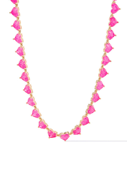 Thoughts Of You Necklace - Neon Pink - By Alexa Rae