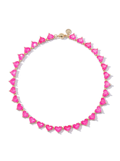 Thoughts Of You Necklace - Neon Pink - By Alexa Rae