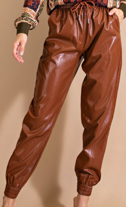 Leather It Is Joggers - 2 Colors!