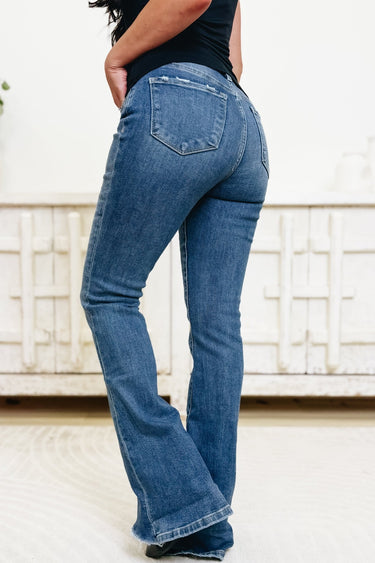 Valentina By Vervet - High Rise Slant Flare Jeans - By Alexa Rae