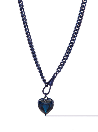 Velvet Heart Necklace - Metallic Midnight - By Alexa Rae