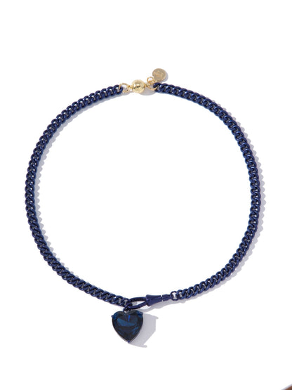 Velvet Heart Necklace - Metallic Midnight - By Alexa Rae