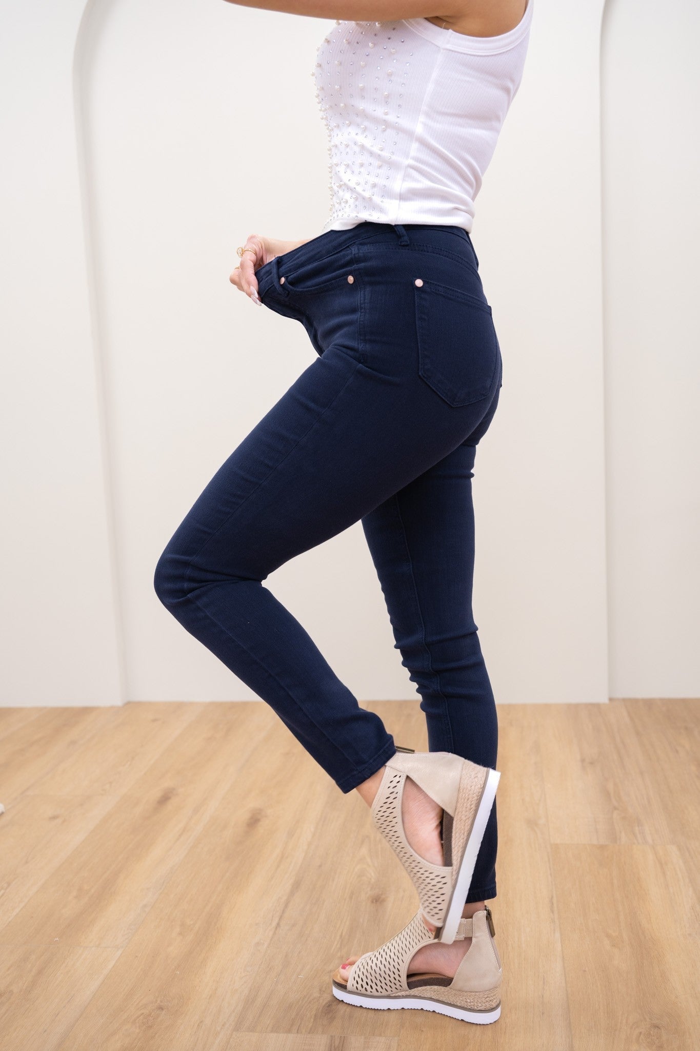 Judy Blue Stuck On You High Rise Garment Dyed Tummy Control Skinny Jeans