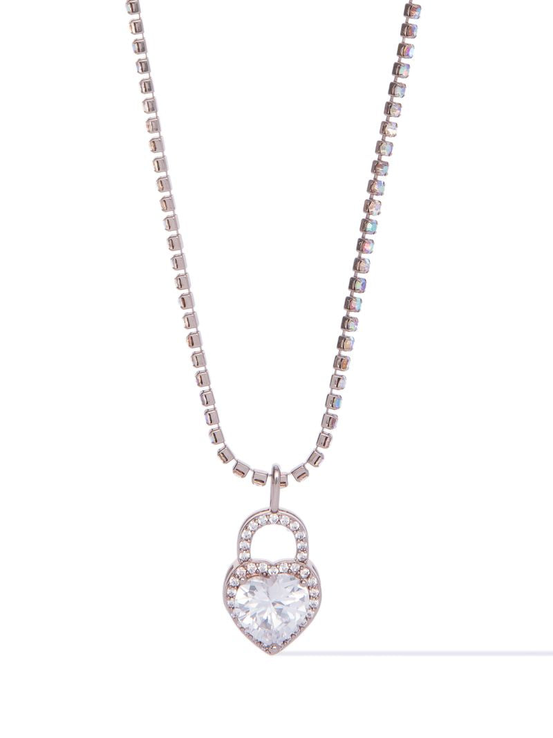 Royal Love Necklace - Metallic Platinum AB