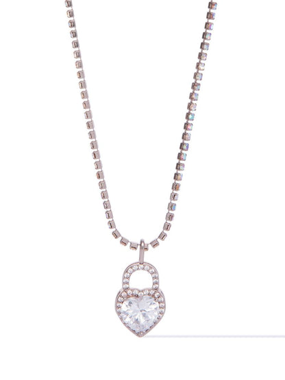 Royal Love Necklace - Metallic Platinum AB