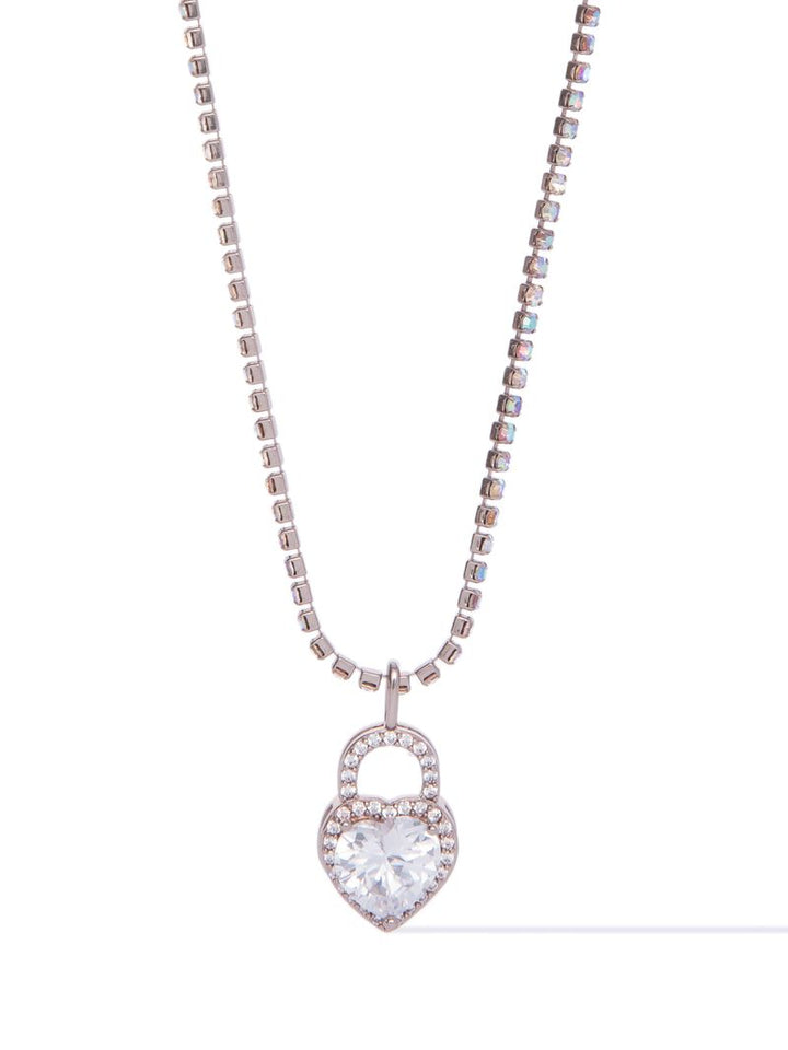 Royal Love Necklace - Metallic Platinum AB
