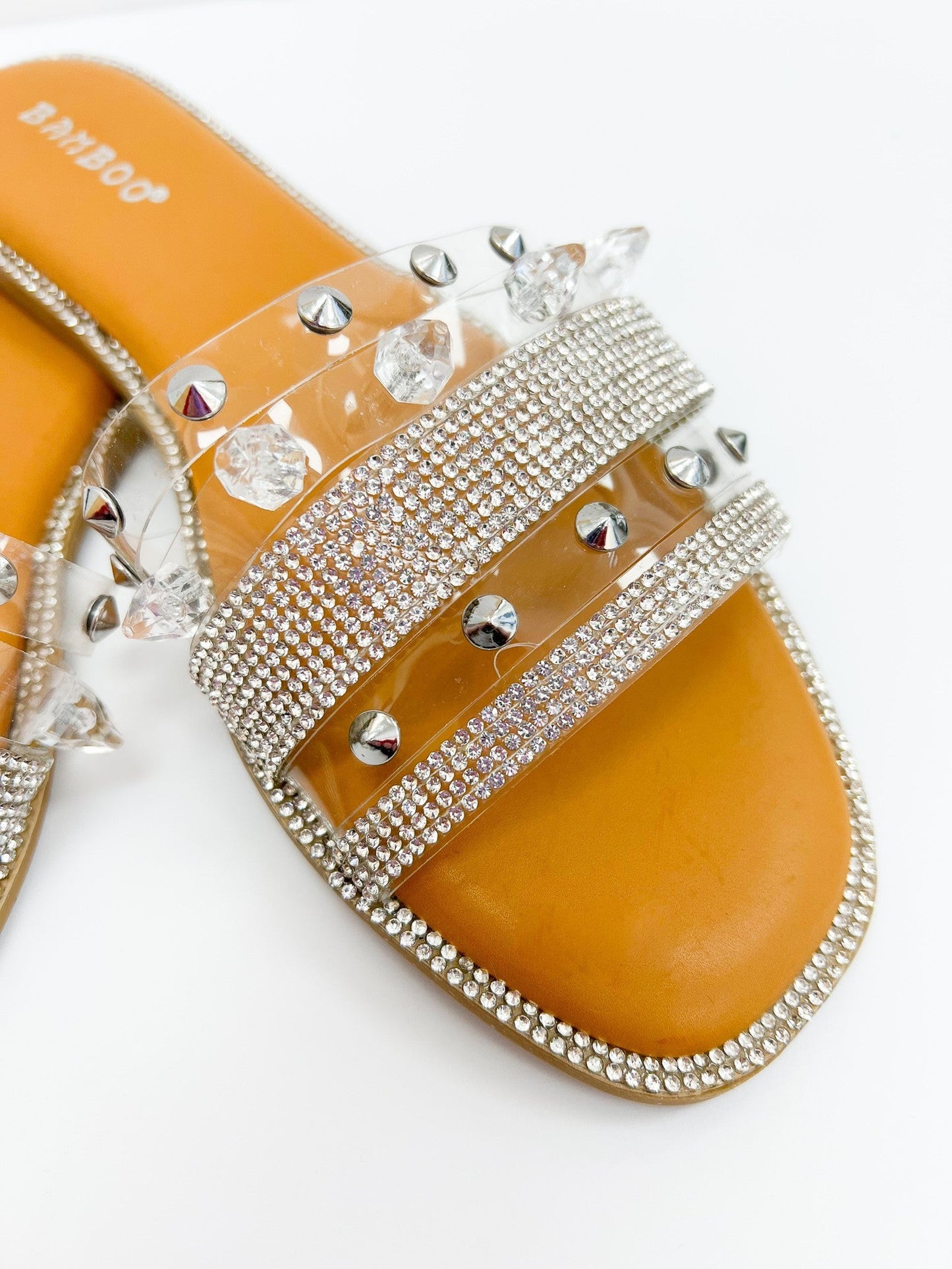 Rhinestone Strappy Toe Sandals - 3 Colors!